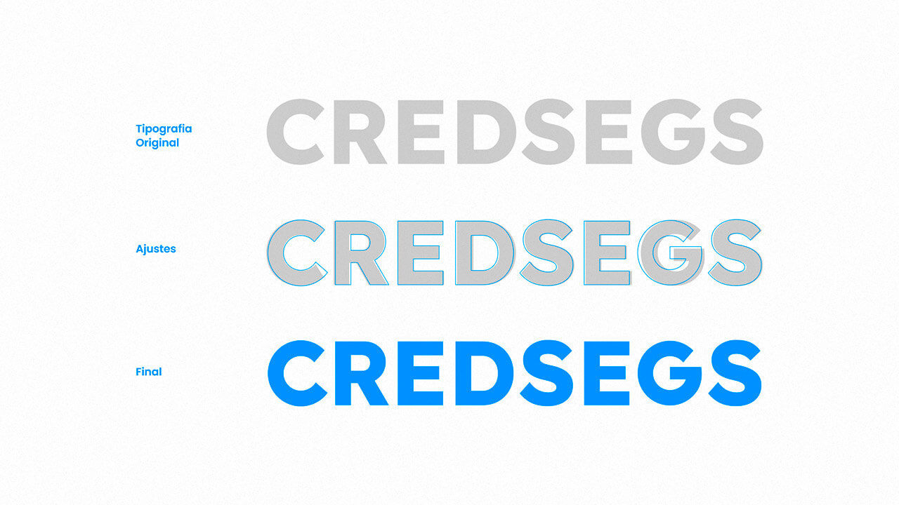 Ajustes tipografia identidade visual Credsegs