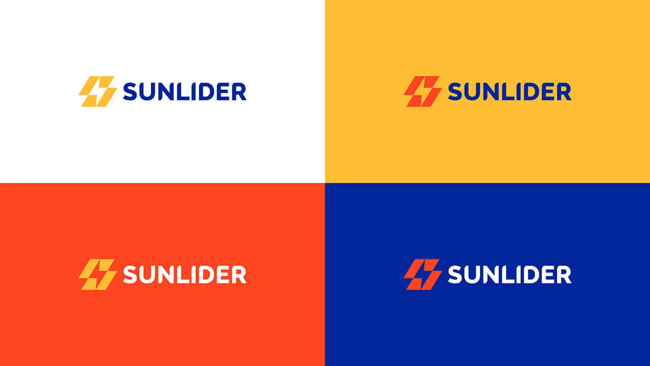 Logotipo cores identidade visual Sunlider